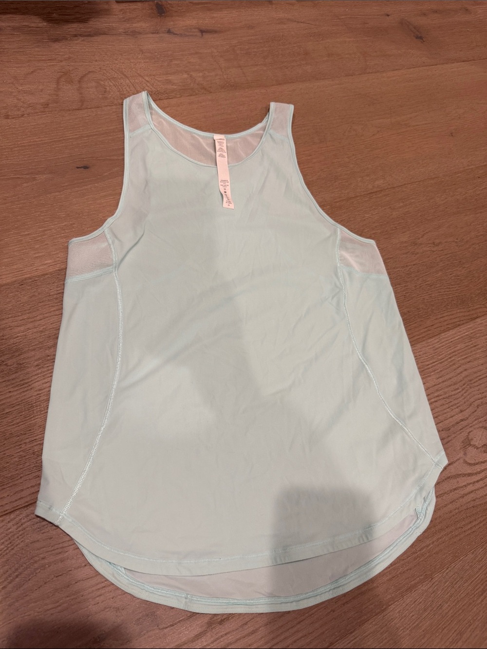 lululemon athletica Light Blue Mesh-Detail Tank Top